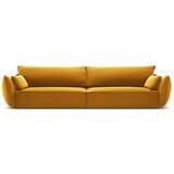 Mazzini Sofas Gorčično rumena žametna sedežna garnitura 248 cm Vanda – | Shoptok.si