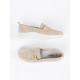 GOODIN Leather beige platform loafers | shoptok.hr