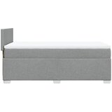  Krevet s oprugama i madracem svjetlosivi 100x200 cm od tkanine | shoptok.hr