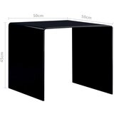 vidaXL stolić za kavu crni 50 x 50 x 45 cm od kaljenog stakla | shoptok.hr