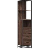 vidaXL Kopalniška omarica rjavi hrast 35x37,5x166 cm inženirski les | Shoptok.si