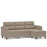  Trosjed s tabureom smeđesivi 180 cm od mikrovlakana | shoptok.hr