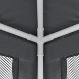 Šator za zabave s 4 mrežasta bočna zida antracit 2,5x2,5 m HDPE | shoptok.hr