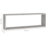  Stenske police kockaste 2 kosa betonsko sive 80x15x26,5 cm, (20765222) | Shoptok.si