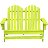 Vrtni dvosjed Adirondack od masivne jelovine zeleni - Zelena 1 | shoptok.hr