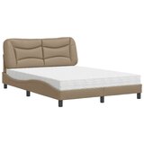 vidaXL Krevet s madrac cappuccino 140x190 cm od umjetne kože | shoptok.hr