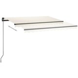  Tenda na ručno uvlačenje s LED svjetlima 3 x 2 5 m krem | shoptok.hr