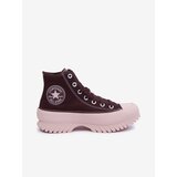 Converse Burgundy Womens Ankle Sneakers on the Platform Chuck Taylor - Women