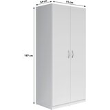 Lesnina-XXXL omara za oblačila casao, bela, š. 91 cm | Shoptok.si