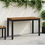  Vrtna klupa 80 5 x 35 x 45 cm Čvrsto drvo akacije Pravokutni - 80 5 x 35 x 45 cm Prirodna i crna Cijene