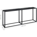  Konzolni stol boja crnog mramora 180x35x75,5 cm kaljeno staklo | Eponuda.com