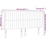  Uzglavlje s ušima tamnoplavo 163x23x118/128 cm baršunasto | shoptok.hr