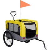  2-u-1 prikolica za bicikl i kolica za kućne ljubimce žuto-siva | shoptok.hr