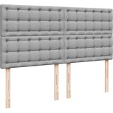 vidaXL okvir kreveta s madracima svijetlosivi 200x200cm od tkanine | shoptok.hr