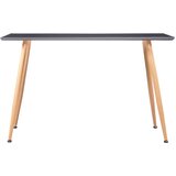 Blagovaonski stol sivi i boja hrasta 120 x 60 x 74 cm MDF | shoptok.hr