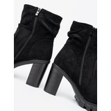 Shelvt Stylish black ankle boots with a crinkled upper | shoptok.hr