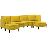  Set namještaja za dnevni boravak s jastukom 6 pcs Žuta Baršun | shoptok.hr
