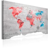  Slika - World Map: Red Roam 120x80 | shoptok.hr