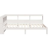  Krevet s regalom za knjige bez madraca bijeli 75x190cm borovina | shoptok.hr