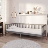 The Living Store Dnevna postelja siva trdna borovina 90x200 cm - Dnevna Postelja, (21508985) | Shoptok.si