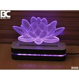 Black Cut 3D lampa lotus 8 boja Cene