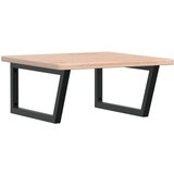 vidaXL Stenska polica za umivalnik jeklo in trdna hrastovina, (21326603) | Shoptok.si