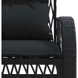  4-dijelni set vrtnih sofa od poliratana s jastucima crni | shoptok.hr