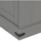 TV ormarić HALDEN 2 klizna vrata sivi 150x40x60 cm puno drvo | shoptok.hr