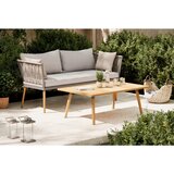 Ambia Garden VRTNI SET železo barve akacije siva, črna, barve akacije | Shoptok.si