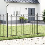 vidaXL Zunanja ograja Siva 1,7x1 m Jeklo Cene