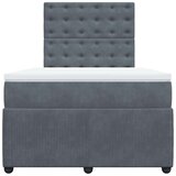  Krevet box spring s madracem tamnosivi 120 x 190 cm baršun | shoptok.hr
