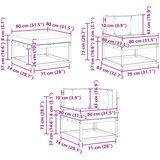  Set vanjskih sofa s jastukom 5 pcs Bijela i bež Poliester | shoptok.hr