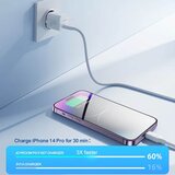 Joyroom Stenski polnilec (JR-TCF02) - Type-C 20W s kablom Type-C v Lightning - črn | Shoptok.si
