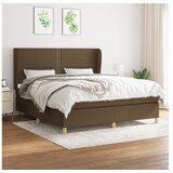 vidaXL Box spring postelja z vzmetnico temno rjava 180x200 c Cene