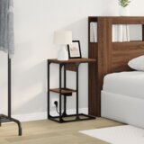 vidaXL Nočna omarica Rjava hrast 41.5 x 26 x 60.5 cm Konstruiran les | Shoptok.si