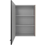 Flex-Well Kuhinjska Zgornja Omarica Capri, Črna, Hrast | Shoptok.si