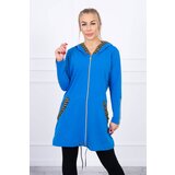 Kesi Sweatshirt with decorative tape purple-blue Cene