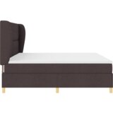 Box Spring Krevet s Madracem - Tamnosmeđi 200x200 cm Tkani | shoptok.hr