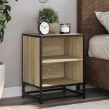 vidaXL Noćni ormarić Sonoma hrast 40x31x50cm Konstruirano drvo i metal Cijene