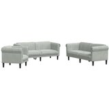  3-dijelni set sofa svjetlosivi baršunasti | shoptok.hr