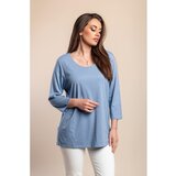 Fenzy Top S 3/4 Rukavima Za Veće Osobe, Svijetloplave Boje | shoptok.hr