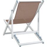  Sklopive stolice za plažu 2 kom smeđi od aluminija i tekstilena | shoptok.hr