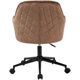 MID.YOU VRTLJIVI STOL kovina, tekstil rjava, črna | Shoptok.si