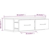  Zidni ormarić smeđi hrast 60x26x18,5 cm konstruirano drvo | shoptok.hr