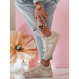 DStreet Sneakersy damskie na platformie LUCIOS beżowe | Shoptok.si