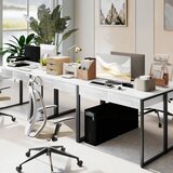  Radni stol 100 x 50 cm Računalni stol Uredski stol s 2 ladice za male sobe crni | shoptok.hr