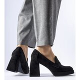 Gemre Black pumps on high block heel Solaine | Shoptok.si