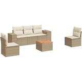  6-dijelni set vrtnih sofa s jastucima bež od poliratana | shoptok.hr