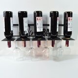 Hanah home dekorativni metalni stalak za vino Vın Hld-3019, crni Cene