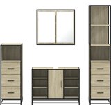  4-dijelni set kupaonskog namještaja boja hrasta sonome drveni | shoptok.hr